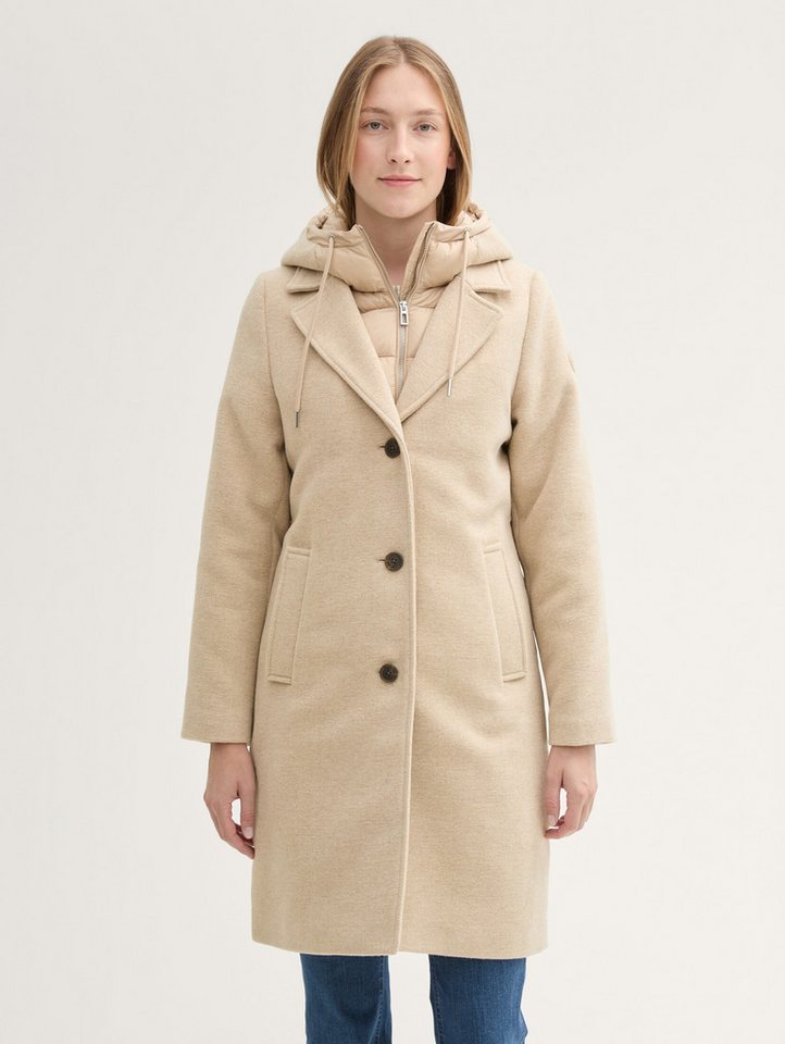 TOM TAILOR Steppmantel 2-in-1 Look Wintermantel von TOM TAILOR
