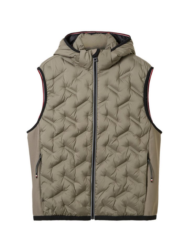 TOM TAILOR Steppweste Hybrid-Weste mit Kapuze - Regular Fit von TOM TAILOR