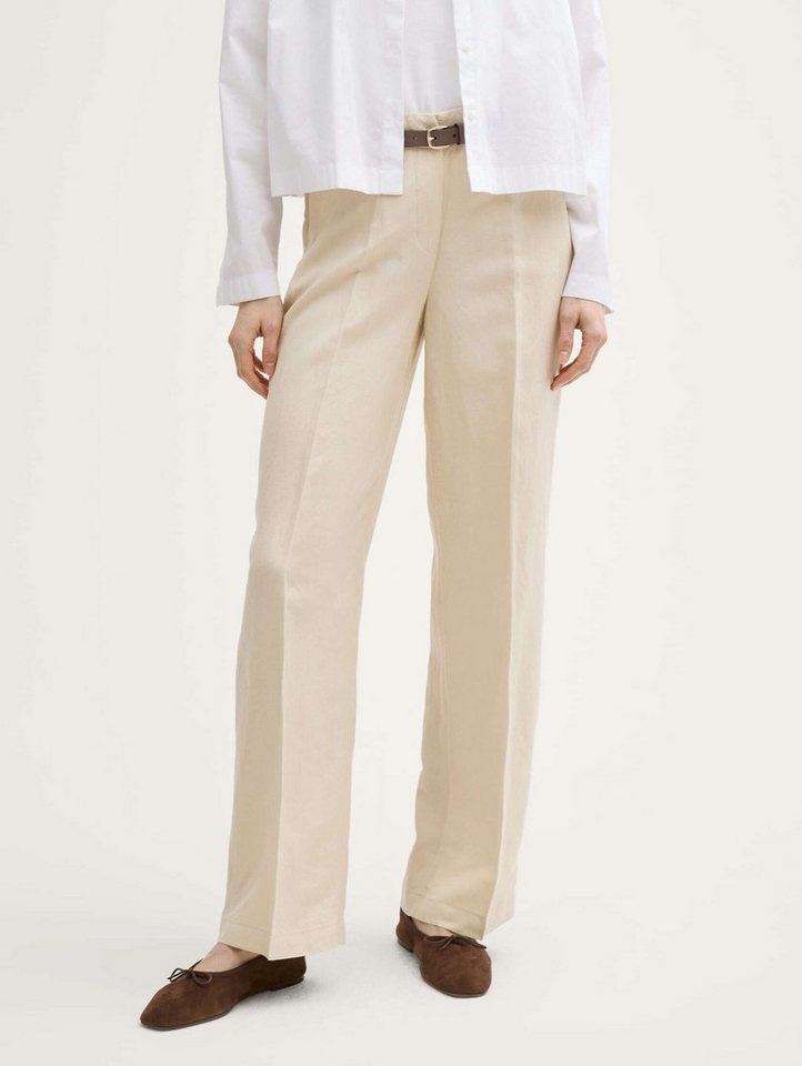 TOM TAILOR Stoffhose Hosen & Chino TTLEA Wide Leg Hose mit Leinenanteil von TOM TAILOR