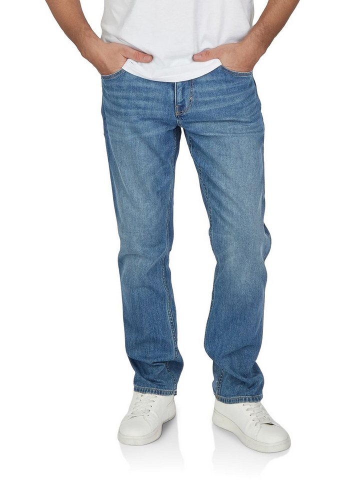 TOM TAILOR Straight-Jeans Herren Jeanshose Josch Regular Fit Denim Hose mit Stretch von TOM TAILOR
