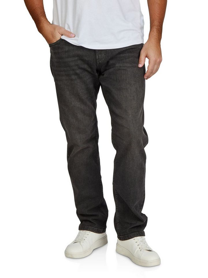 TOM TAILOR Straight-Jeans Herren Jeanshose Marvin Regular Fit Denim Hose mit Stretch von TOM TAILOR