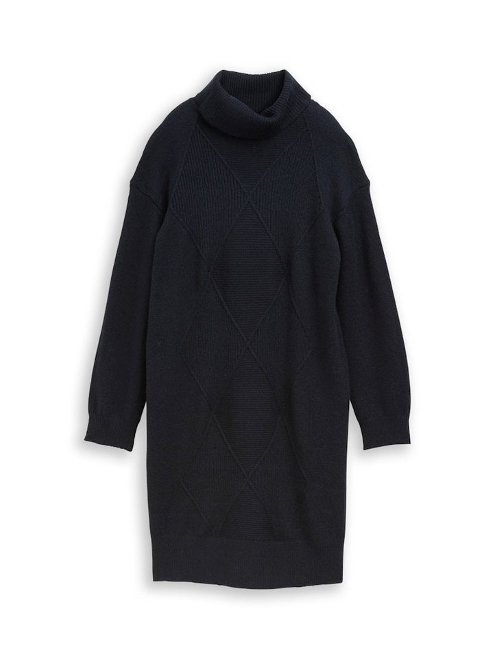 TOM TAILOR Strandkleid Strickkleid Rollkragen mit Seitenschlitzen von TOM TAILOR