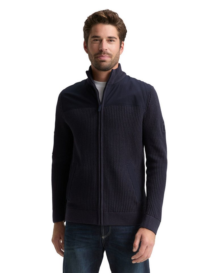 TOM TAILOR Strickjacke mit Logo Stickerei von TOM TAILOR