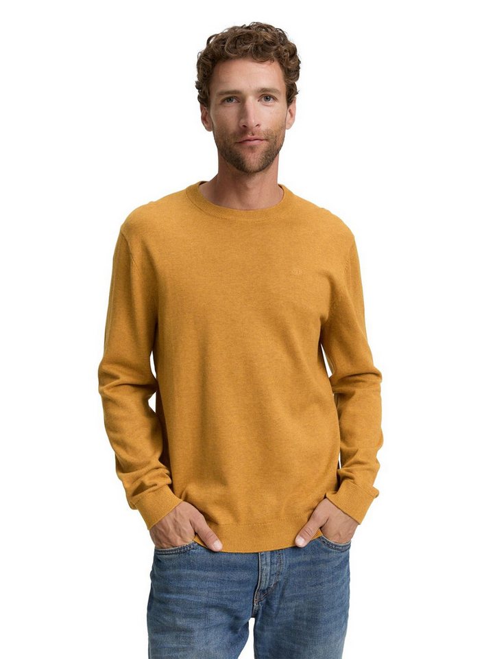 TOM TAILOR Strickpullover BASIC CREWNECK KNIT aus Baumwolle von TOM TAILOR