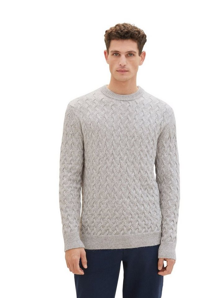TOM TAILOR Strickpullover COSY CABLE KNIT mit Wolle von TOM TAILOR