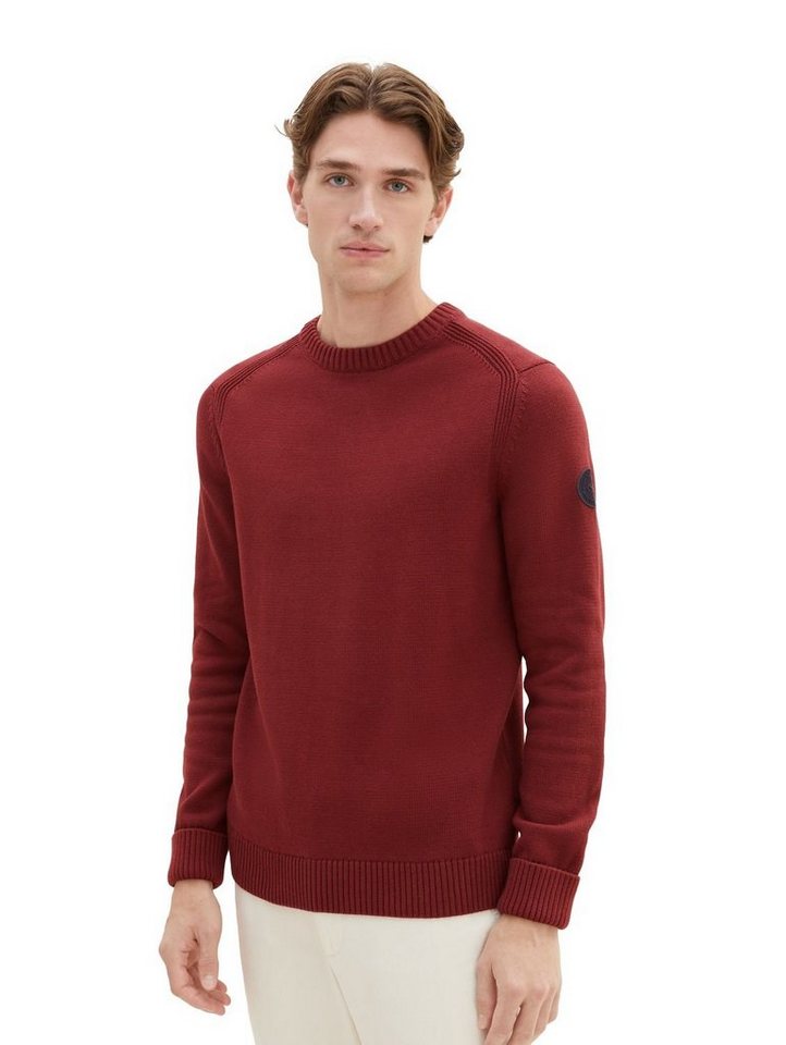 TOM TAILOR Strickpullover CREWNECK KNIT aus Baumwolle von TOM TAILOR