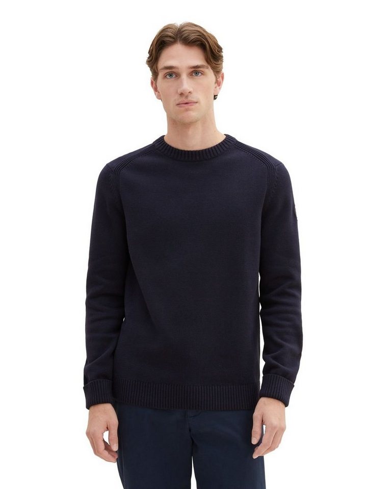 TOM TAILOR Strickpullover CREWNECK KNIT aus Baumwolle von TOM TAILOR