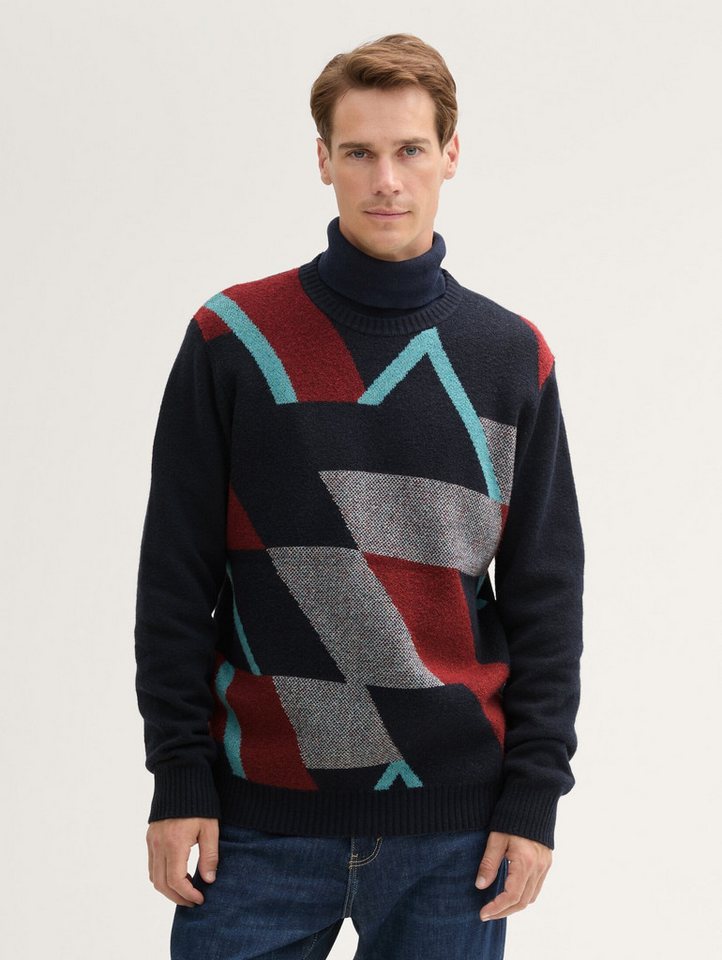 TOM TAILOR Strickpullover Gemusterter Strickpullover von TOM TAILOR