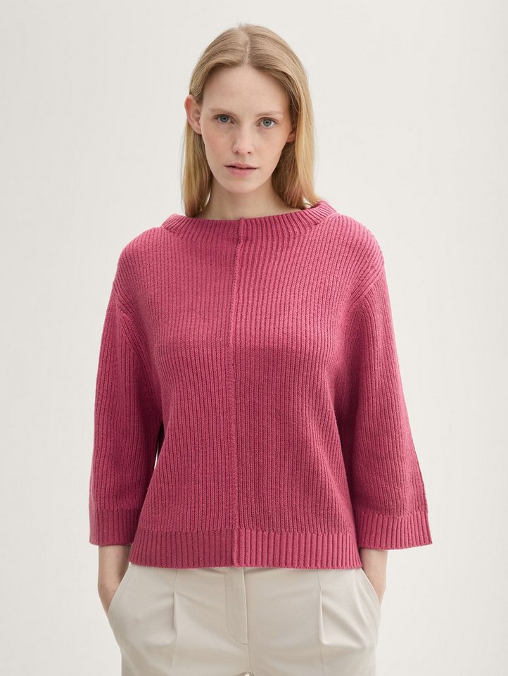 TOM TAILOR Strickpullover Gestrickter Pullover mit 3/4 Arm Gestrickter Pullover mit 3/4 Arm von TOM TAILOR