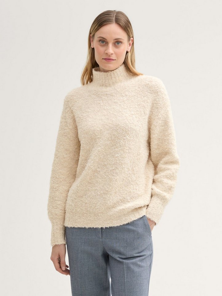 TOM TAILOR Strickpullover Pullover & Strickjacken Loose Fit Strickpullover in Bouclé-Optik von TOM TAILOR