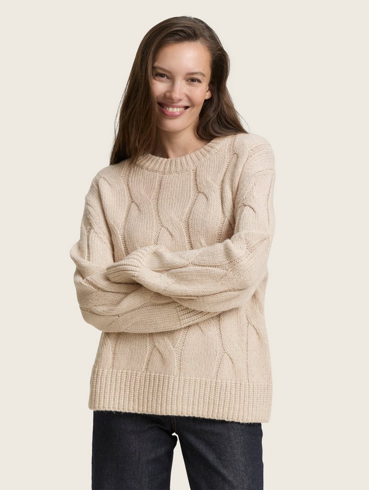 TOM TAILOR Strickpullover Pullover & Strickjacken Loose Fit Strickpullover mit Zopfmuster von TOM TAILOR