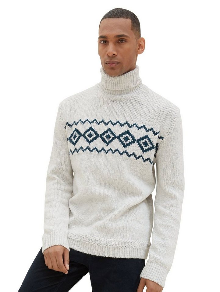 TOM TAILOR Strickpullover NEP TURTLENECK mit Wolle von TOM TAILOR