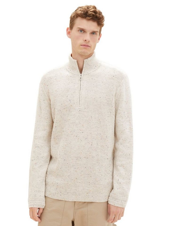 TOM TAILOR Strickpullover NEPS STRUCTURED aus Baumwolle von TOM TAILOR