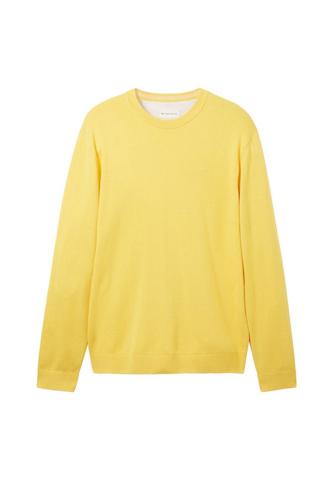 TOM TAILOR Strickpullover Pullover Strickpullover R-Neck (1-tlg) von TOM TAILOR