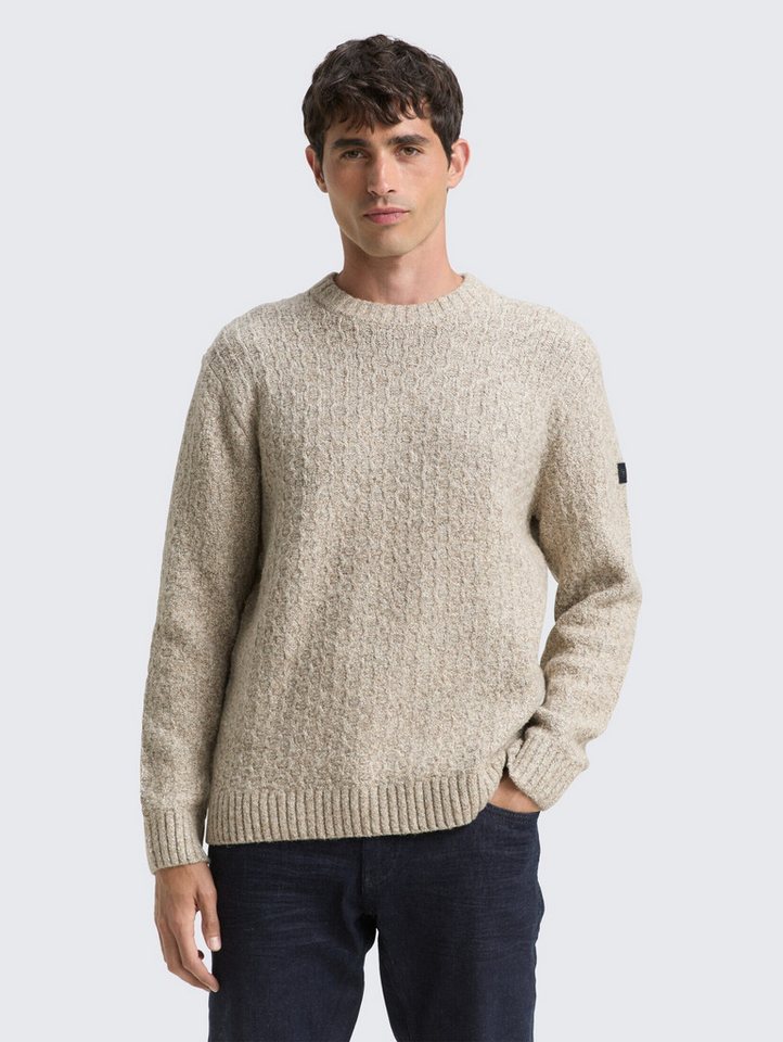 TOM TAILOR Strickpullover Pullover & Strickjacken Strickpullover in Melange-Optik von TOM TAILOR