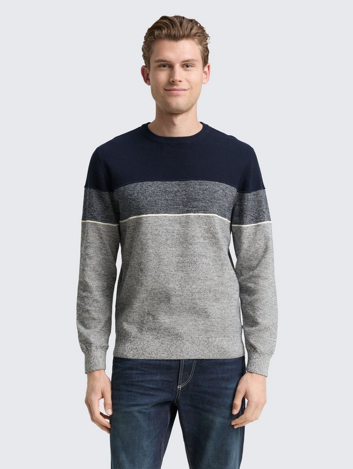 TOM TAILOR Strickpullover Pullover & Strickjacken Strickpullover mit Colour Blocking von TOM TAILOR