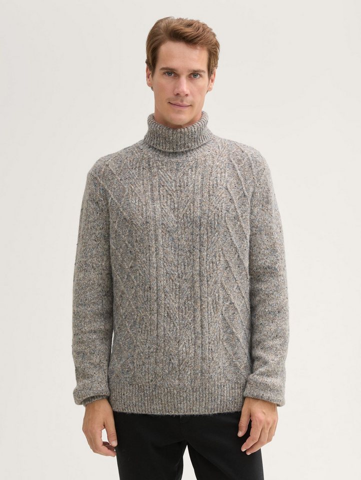 TOM TAILOR Strickpullover Rollkragenpullover mit recycelter Wolle von TOM TAILOR