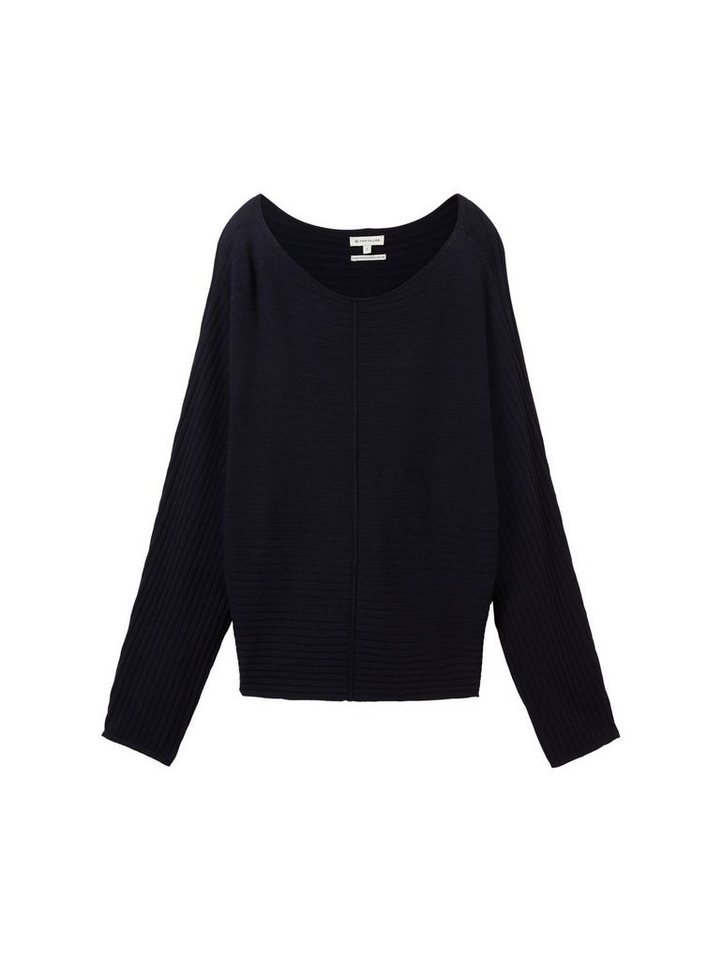 TOM TAILOR Strickpullover STRUCTURED BATWING aus Viskosemix von TOM TAILOR
