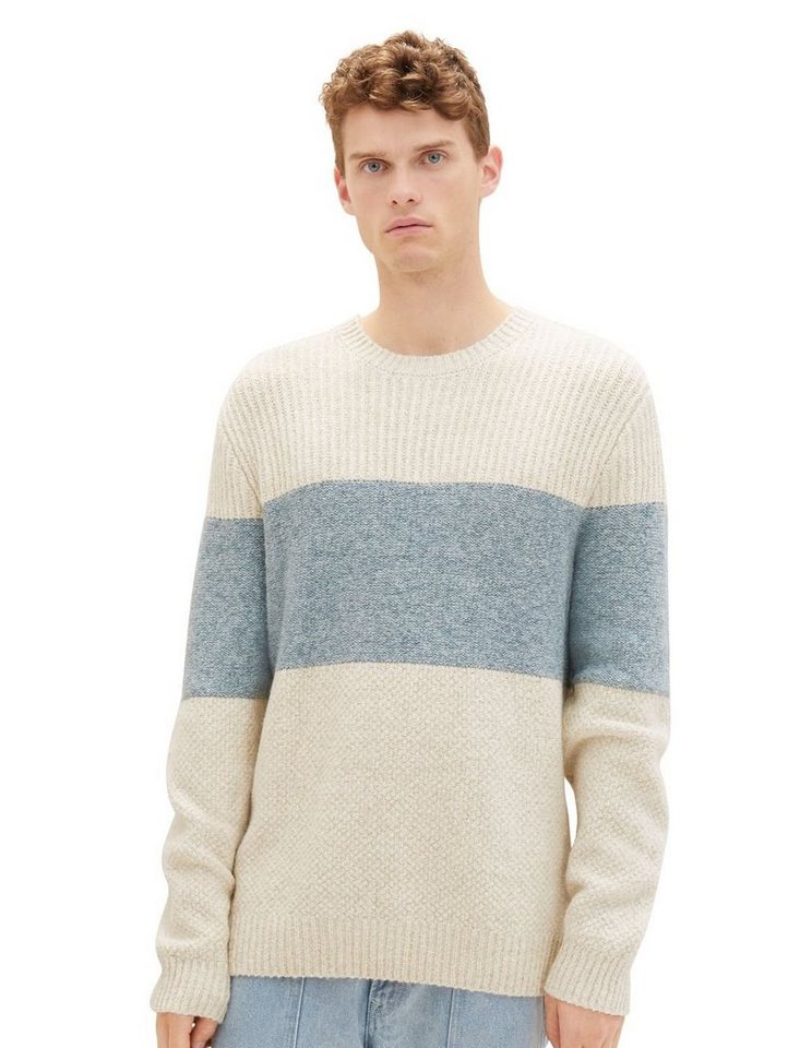 TOM TAILOR Strickpullover STRUCTURED KNIT aus Baumwollmix von TOM TAILOR