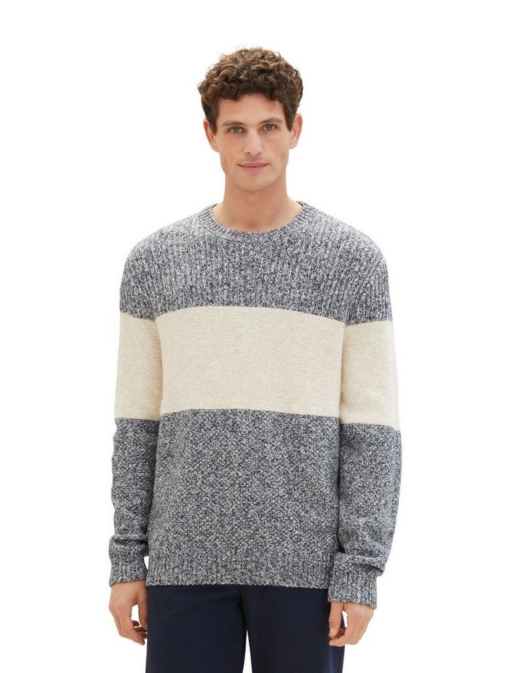 TOM TAILOR Strickpullover STRUCTURED KNIT aus Baumwollmix von TOM TAILOR