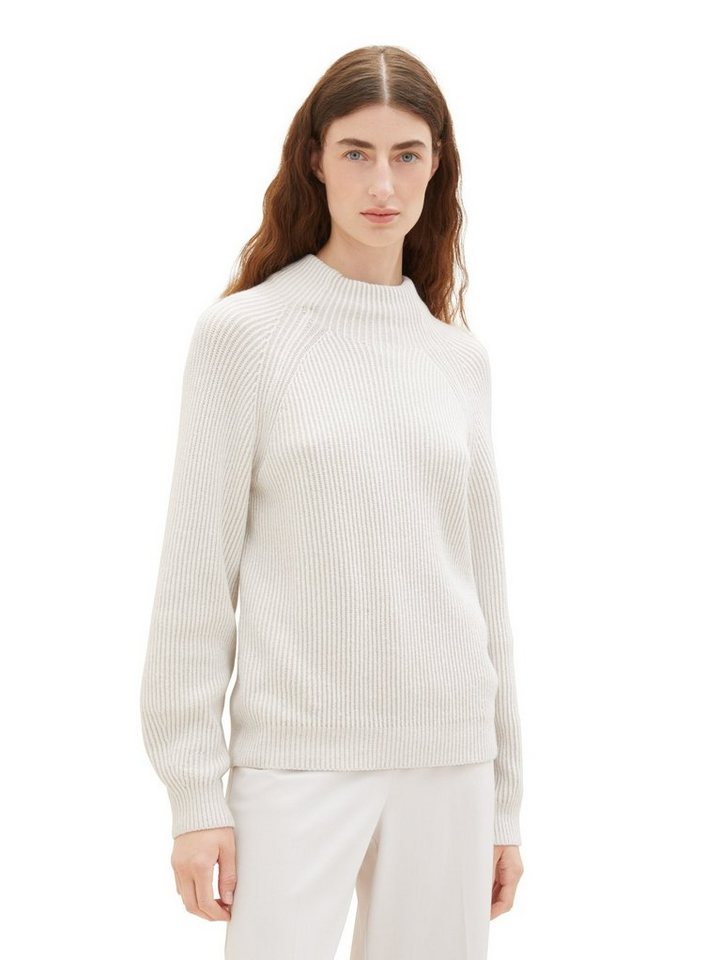 TOM TAILOR Strickpullover Strickpullover Basic Rundhals Stretch Flat Knit Tops TOM TAILOR Strickpullover Strickpullover Basic Rundhals Stretch Flat Knit Tops von TOM TAILOR
