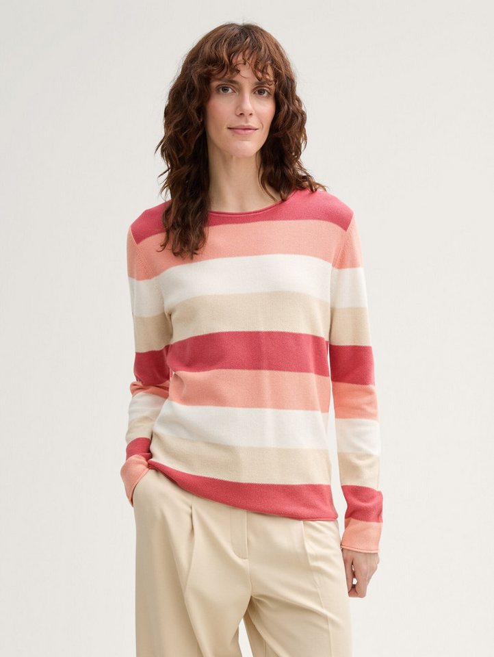 TOM TAILOR Strickpullover Strickpullover mit Rundhalsausschnitt Strickpullover mit Rundhalsausschnitt von TOM TAILOR
