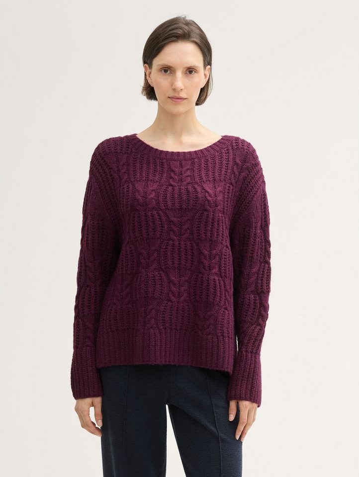 TOM TAILOR Strickpullover Strukturierter Pullover mit Schlitzen Strukturierter Pullover mit Schlitzen von TOM TAILOR