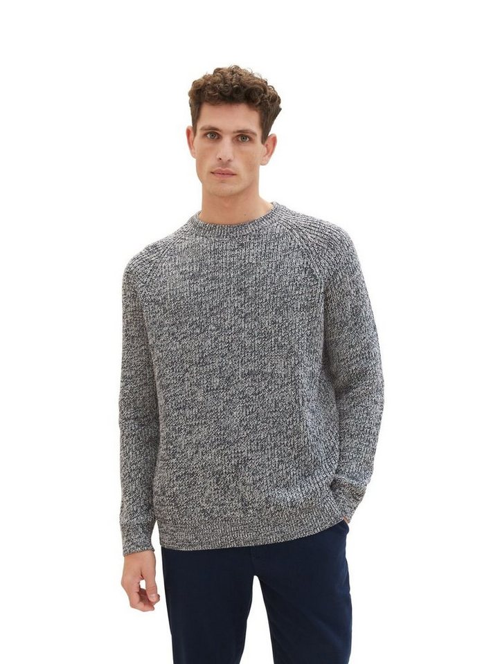 TOM TAILOR Strickpullover TWOTONE KNIT aus Baumwollmix von TOM TAILOR