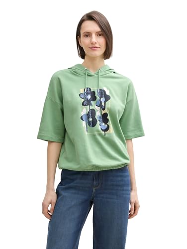 TOM TAILOR Strickpullover aus Bio-Baumwolle, True Green, M von TOM TAILOR