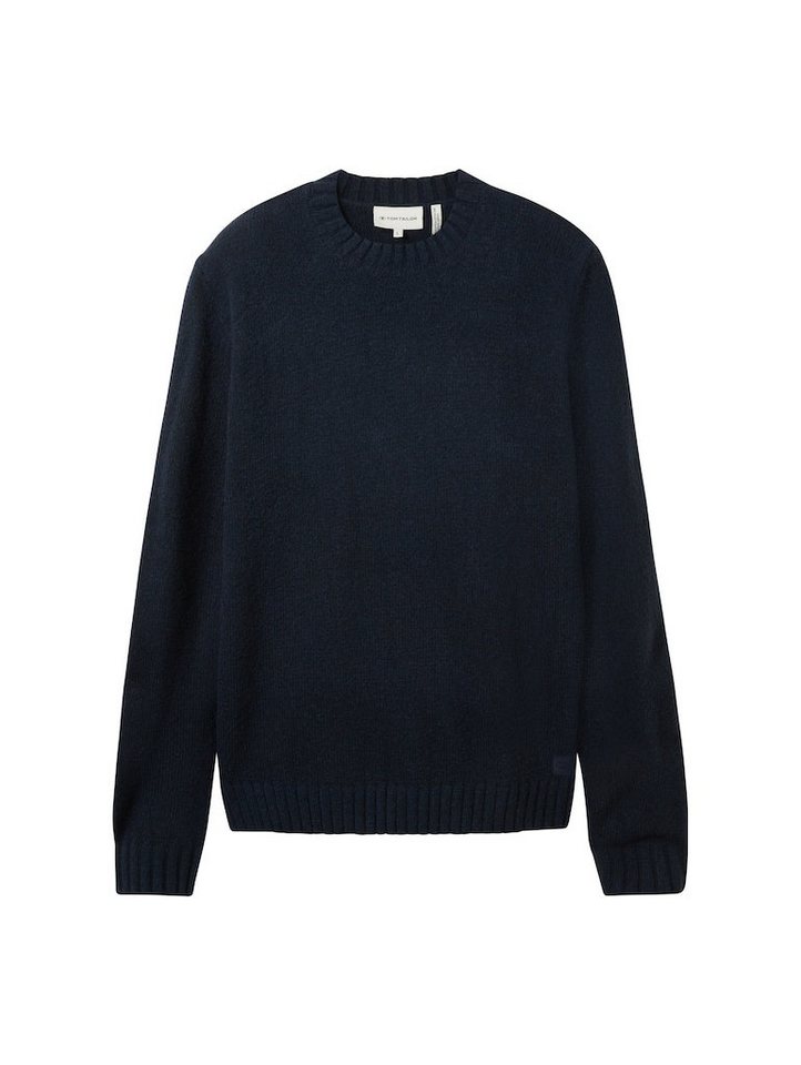 TOM TAILOR Strickpullover cosy crewneck knit captain navy melange von TOM TAILOR