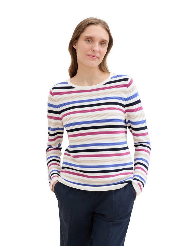 TOM TAILOR Strickpullover in Streifen Stuktur von TOM TAILOR