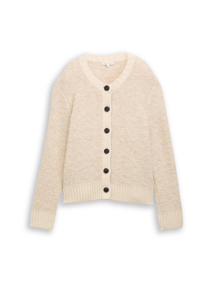 TOM TAILOR Strickpullover knit boucle cardigan von TOM TAILOR