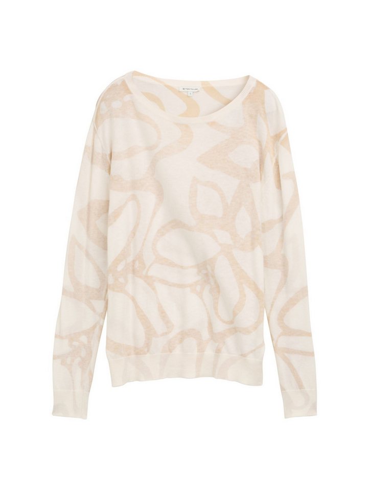 TOM TAILOR Strickpullover knit inside printed pullover von TOM TAILOR