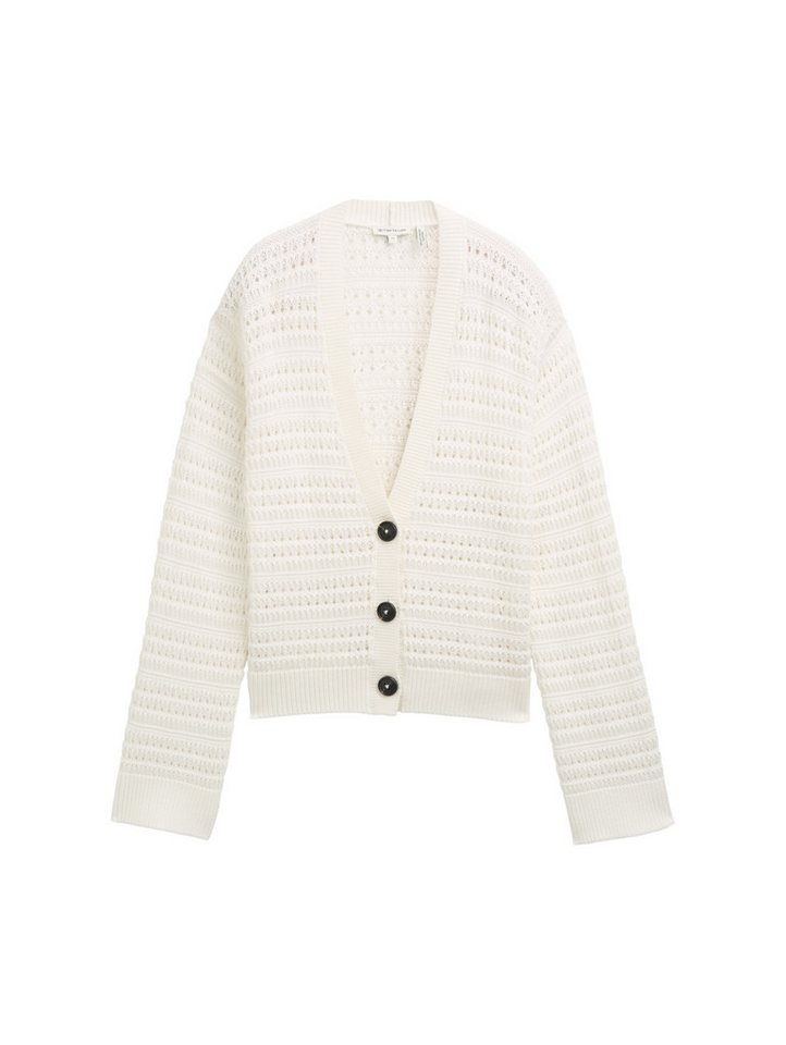 TOM TAILOR Strickpullover knit open structure cardigan von TOM TAILOR
