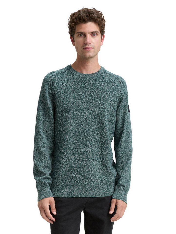 TOM TAILOR Strickpullover mit Logo Stickerei am Arm von TOM TAILOR