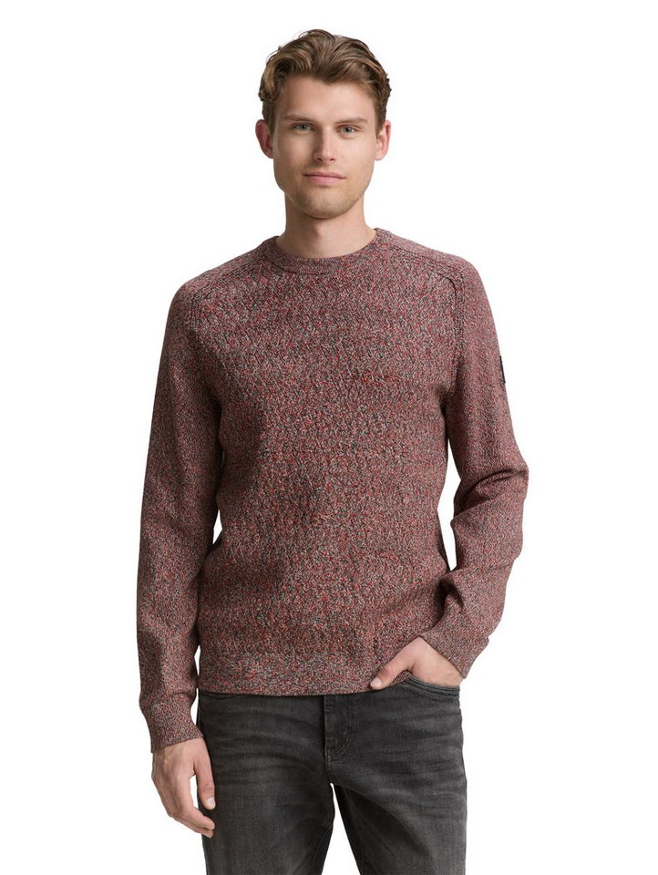 TOM TAILOR Strickpullover mit Logo Stickerei am Arm von TOM TAILOR