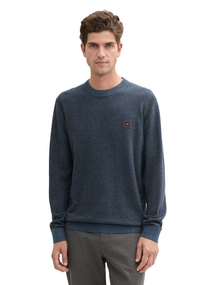 TOM TAILOR Strickpullover mit Logostickerei von TOM TAILOR