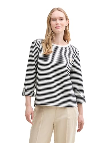 TOM TAILOR Strickpullover mit U-Boot-Ausschnitt, Deep Forest Green, M von TOM TAILOR