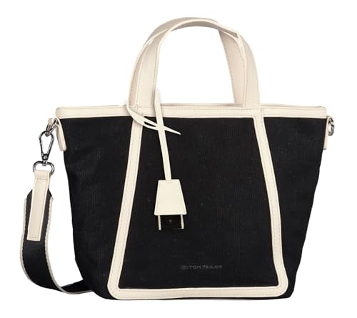 TOM TAILOR Suzi Damen Shopper Umhängetasche Reißverschluss Klein Schwarz von TOM TAILOR