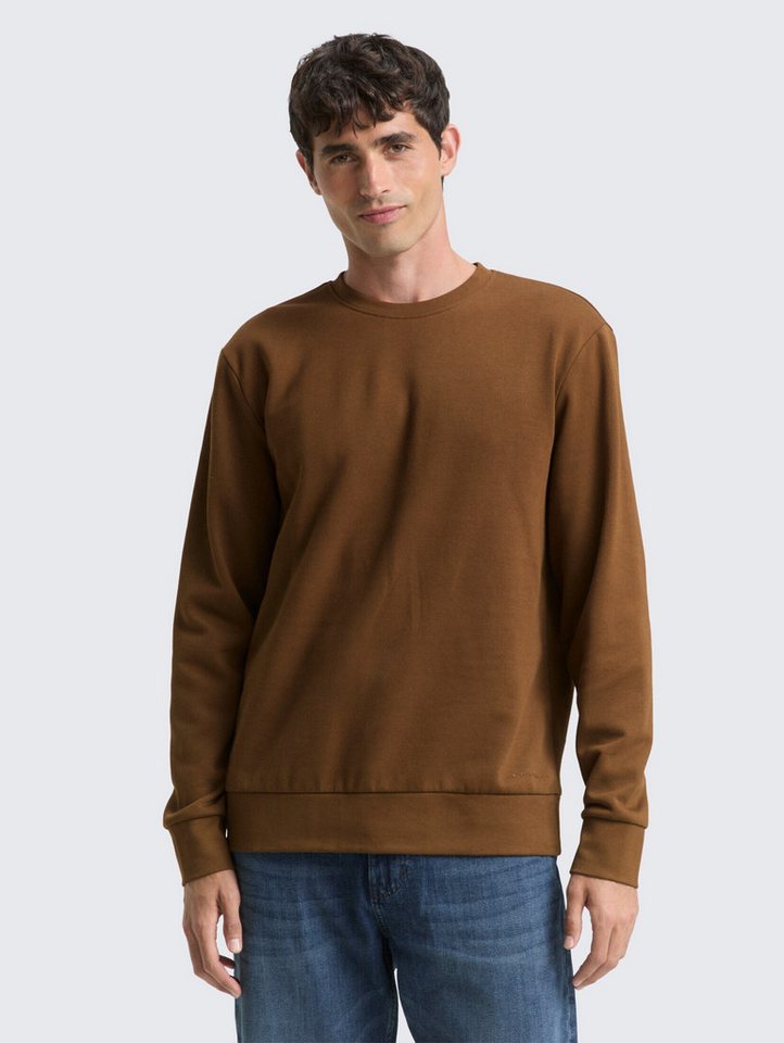 TOM TAILOR Sweatshirt Basic Sweatshirt in Unifarben Basic Sweatshirt in Unifarben von TOM TAILOR