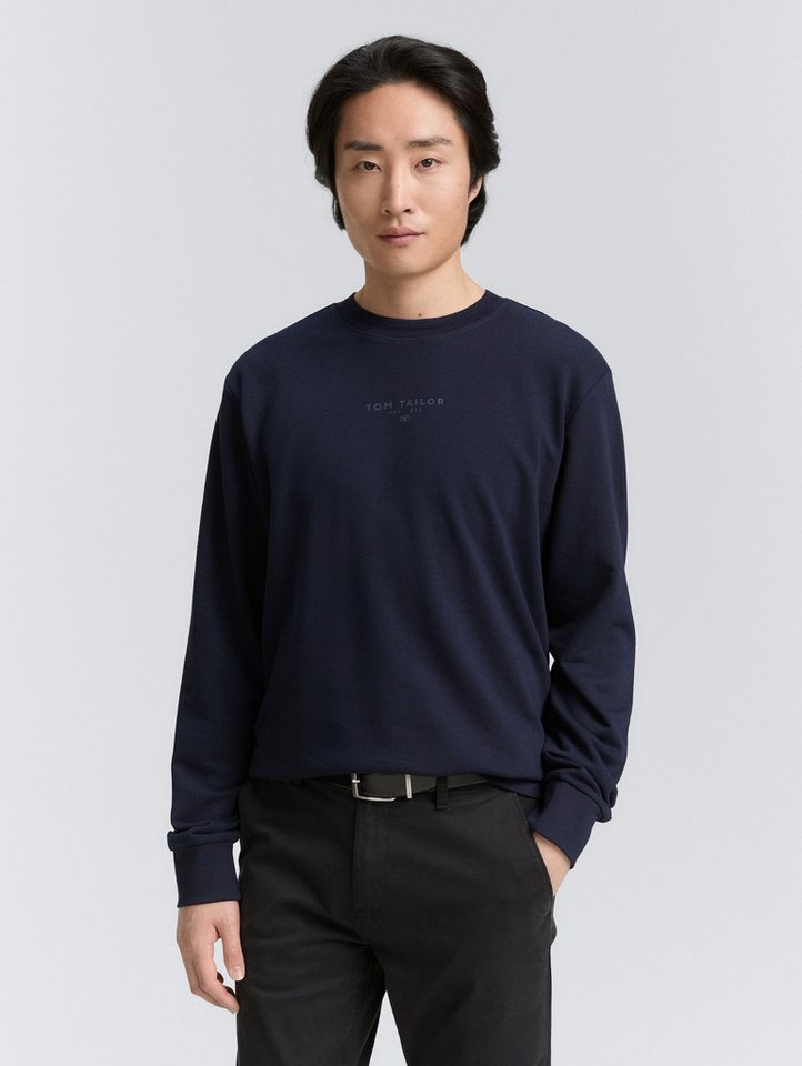TOM TAILOR Sweatshirt Crewneck Sweatshirt mit Logo-Print von TOM TAILOR