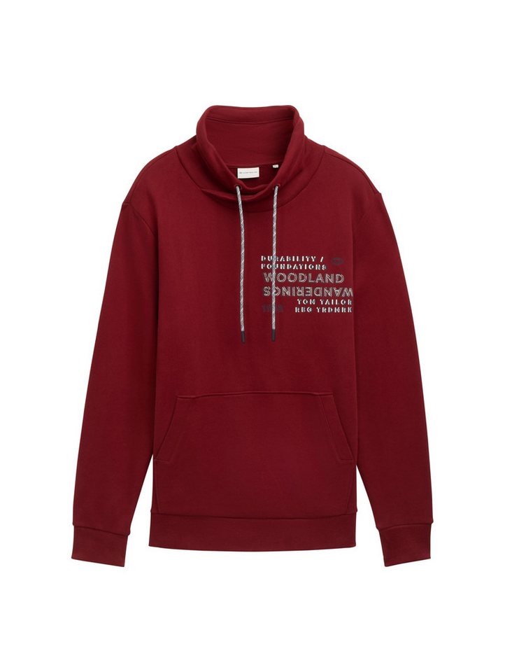 TOM TAILOR Sweatshirt Snood mit Textprint - Regular Fit von TOM TAILOR