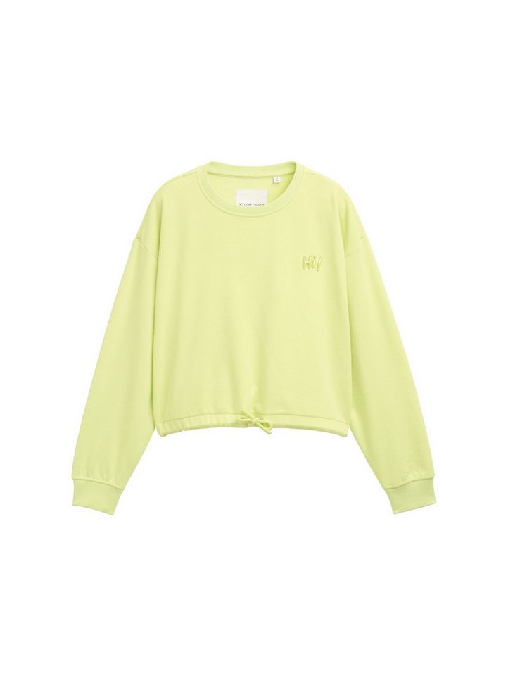 TOM TAILOR Sweatshirt Strick & Sweatshirts Cropped Sweatshirt mit Print von TOM TAILOR