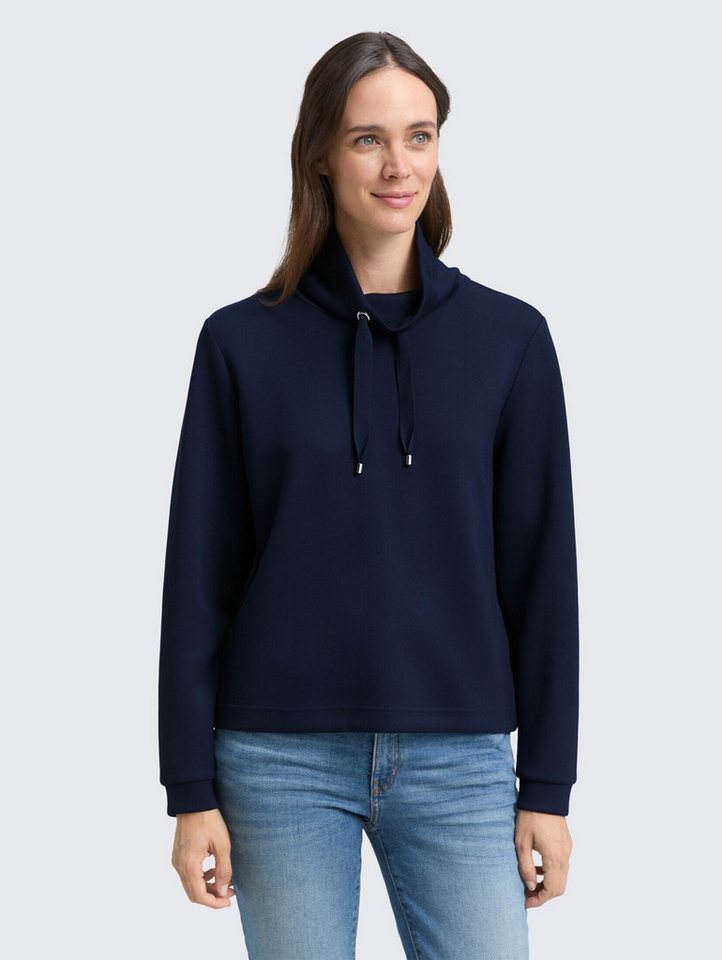 TOM TAILOR Sweatshirt Strick & Sweatshirts Scuba Sweatshirt mit Stehkragen von TOM TAILOR