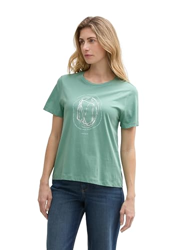TOM TAILOR Sweatshirt aus Bio-Baumwolle, Green Structure, L von TOM TAILOR