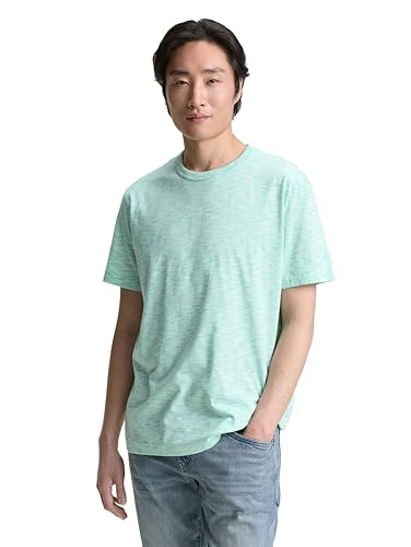 TOM TAILOR Sweatshirt mit Logo-Badge, Lime Cream Green, M von TOM TAILOR