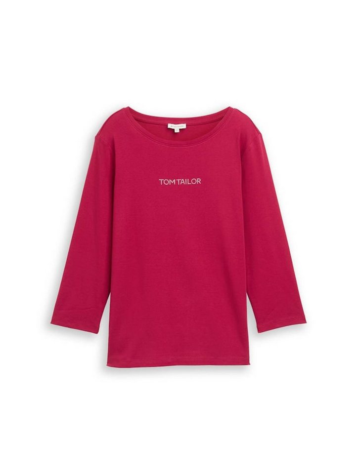TOM TAILOR T-Shirt 1048941 Strass-Logo mit edlem Glitzereffekt von TOM TAILOR