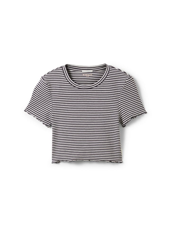 TOM TAILOR T-Shirt Cropped Rib T-Shirt mit Bio-Baumwolle von TOM TAILOR