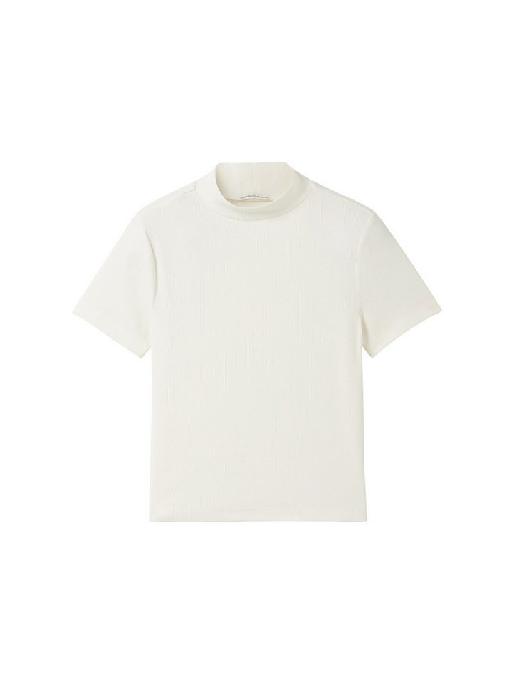 TOM TAILOR T-Shirt Cropped T-Shirt mit Rippstruktur von TOM TAILOR