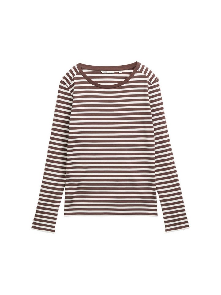 TOM TAILOR T-Shirt Langarmshirt mit Streifenmuster von TOM TAILOR
